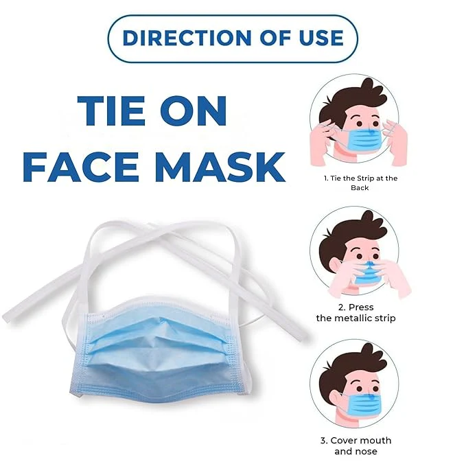 Disposable_Tie-on_face_mask_use