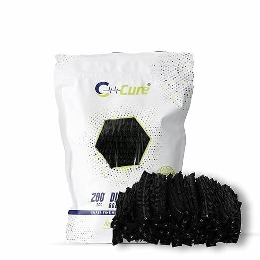 Disposable_black_bouffant_cap_head_cap