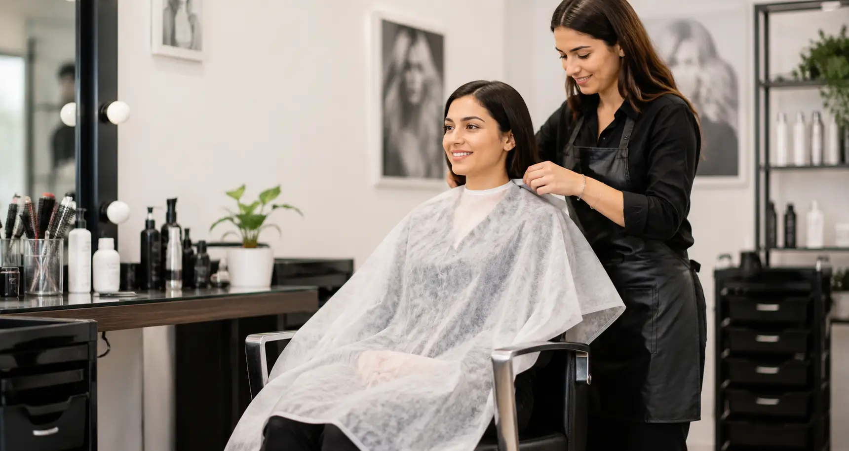 Disposable Hair Cutting Apron